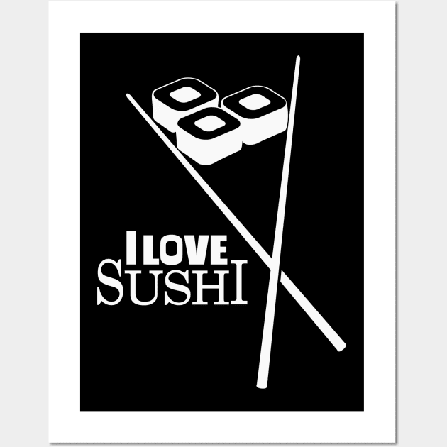 I love sushi Wall Art by beangrphx